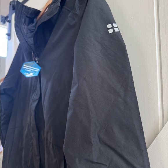 Swiss Alps Kids Large (12-14) Waterproof Windbreaker Black Jacket - Picture 5 of 5